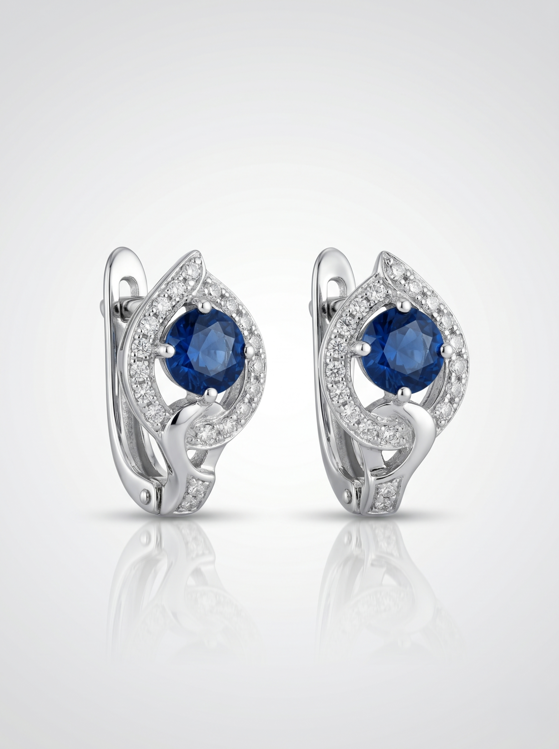 Midnight Blue Halo Earrings