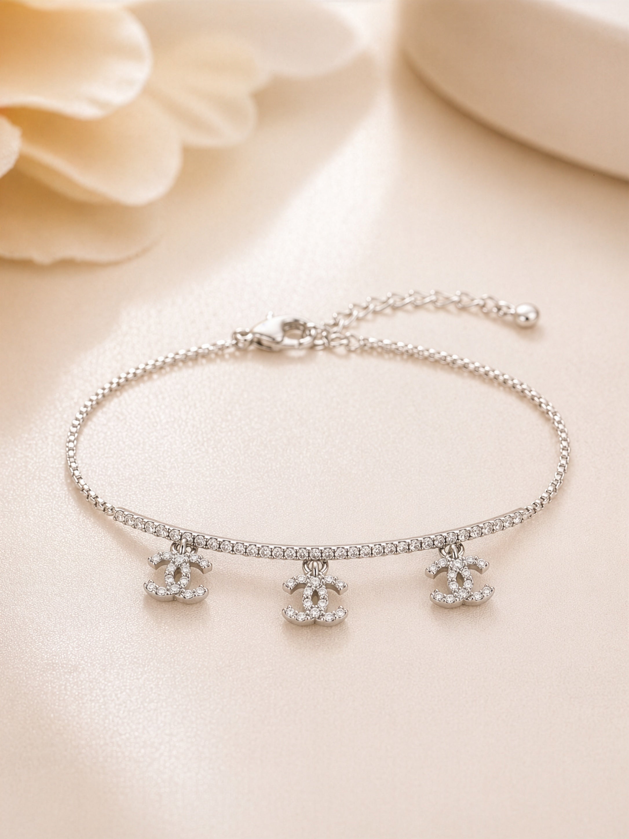 Charm Drop Crystal Bracelet