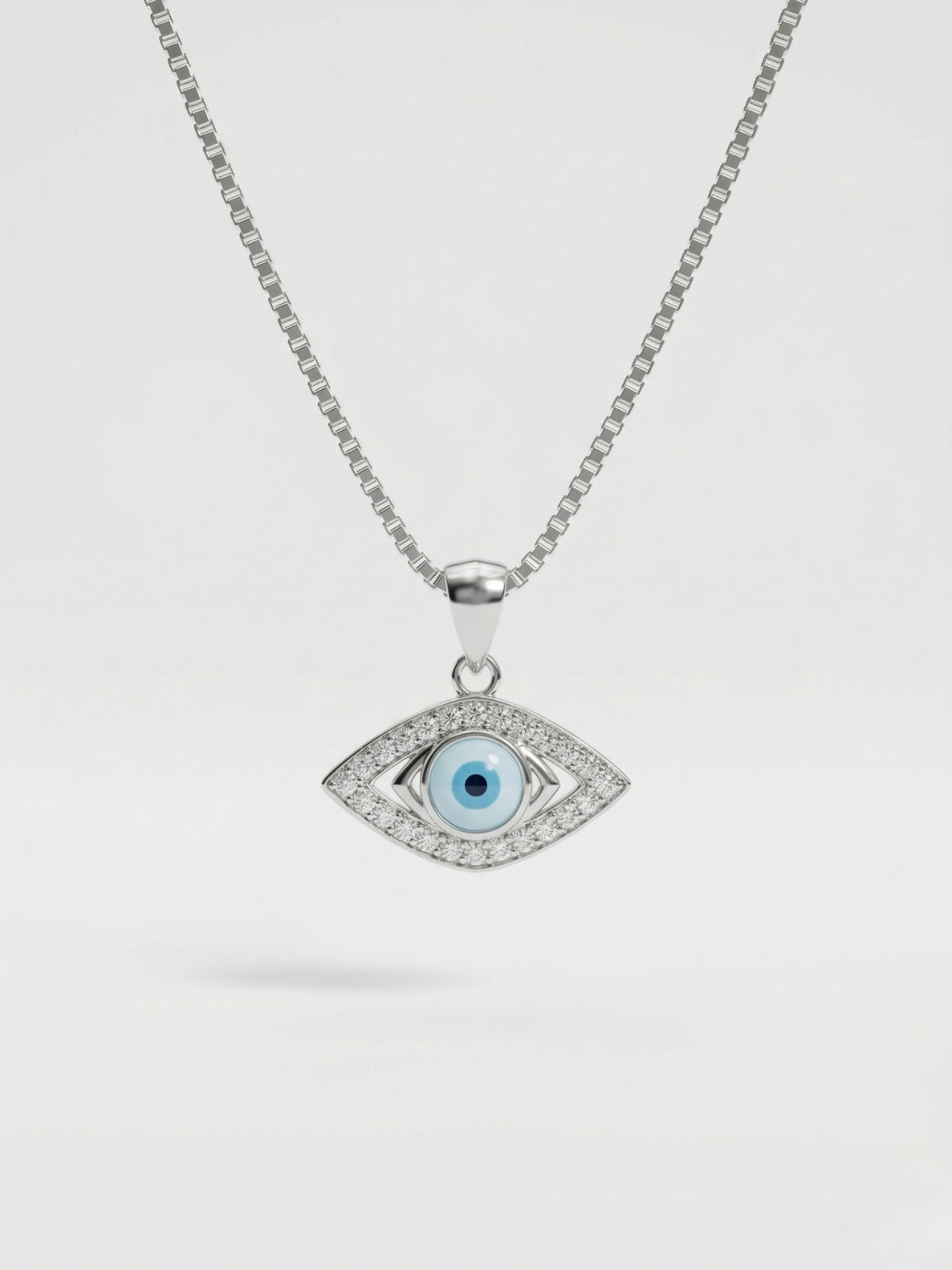 Silver Evil Eye Necklace