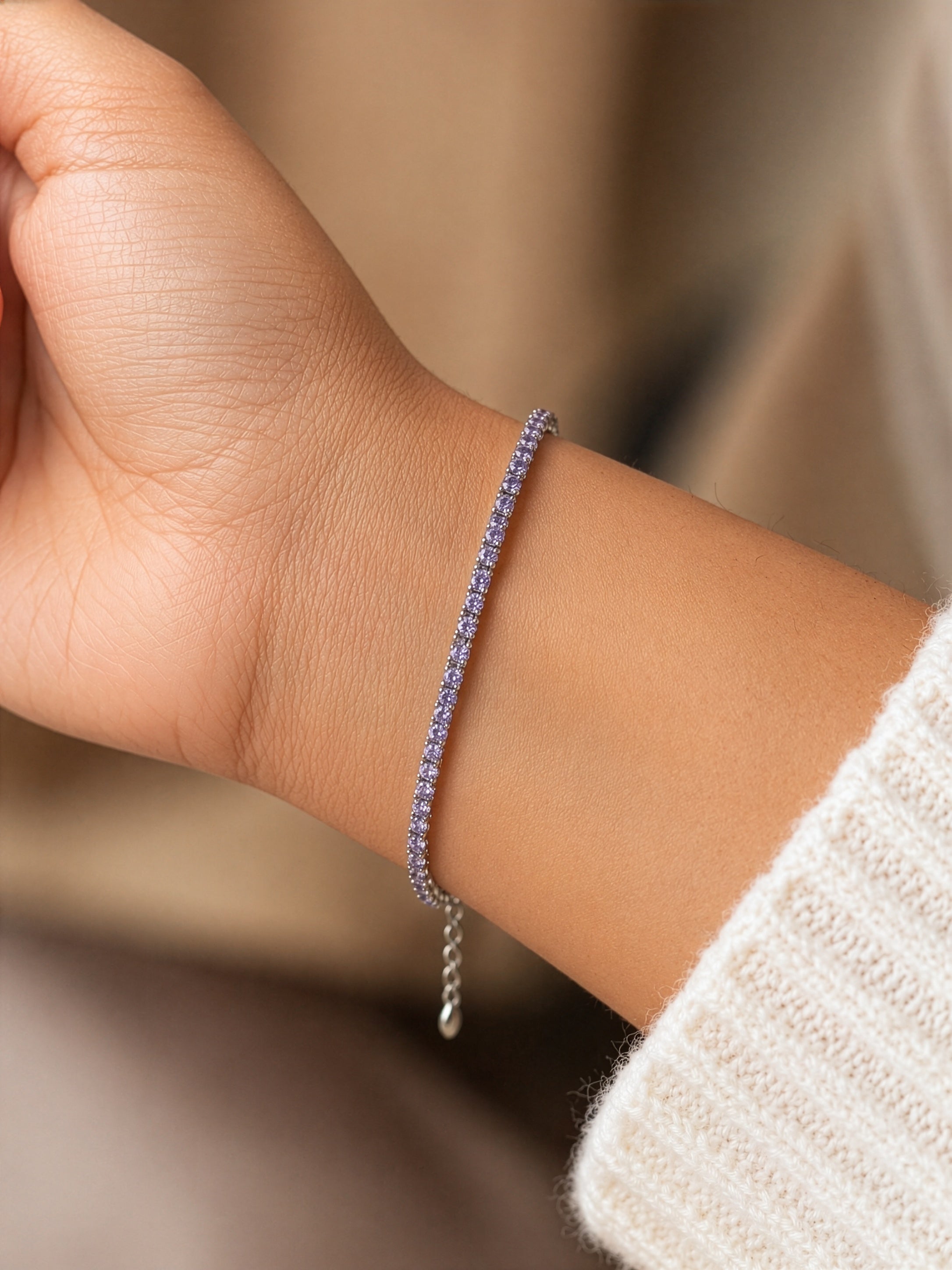 Lavender Shine Tennis Bracelet