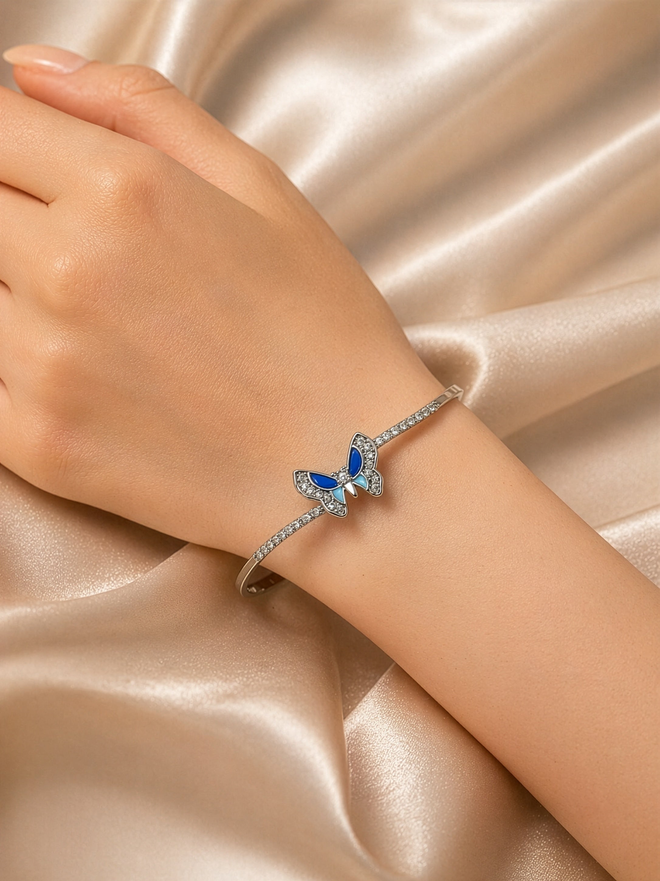 Butterfly Elegance Silver Bracelet