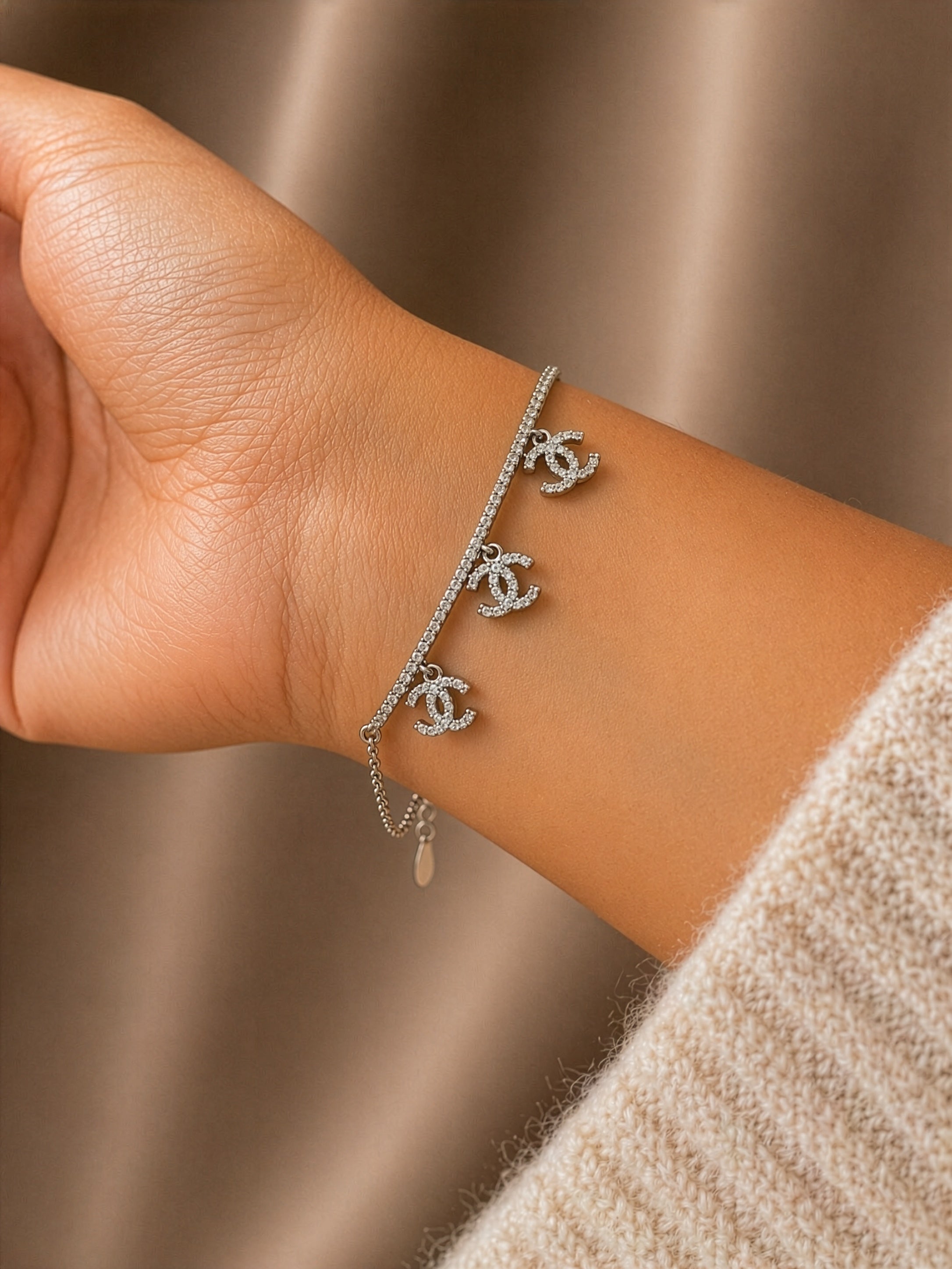 Charm Drop Crystal Bracelet