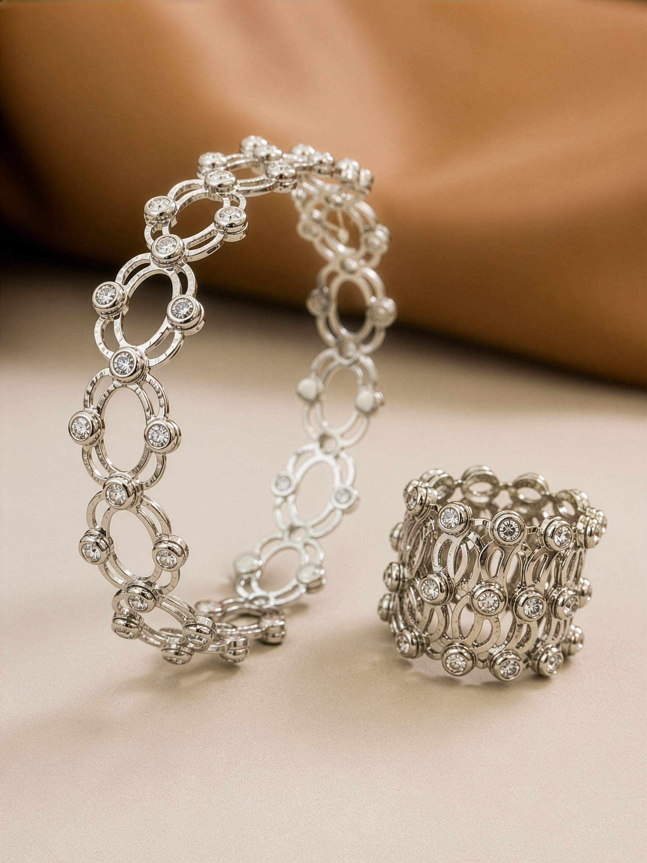 Eclipse Crystal Link Cuff