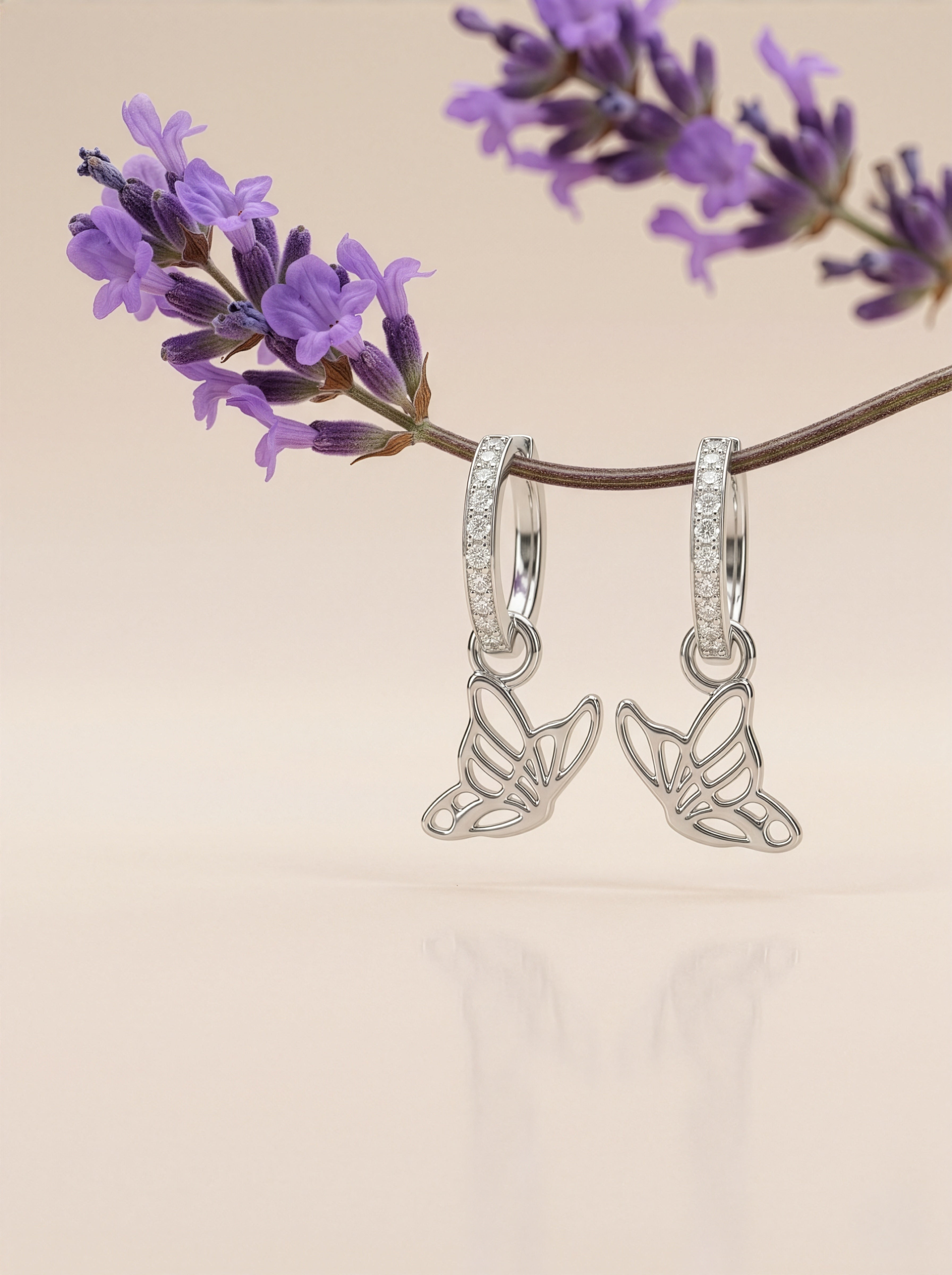 Butterfly Outline Hoops