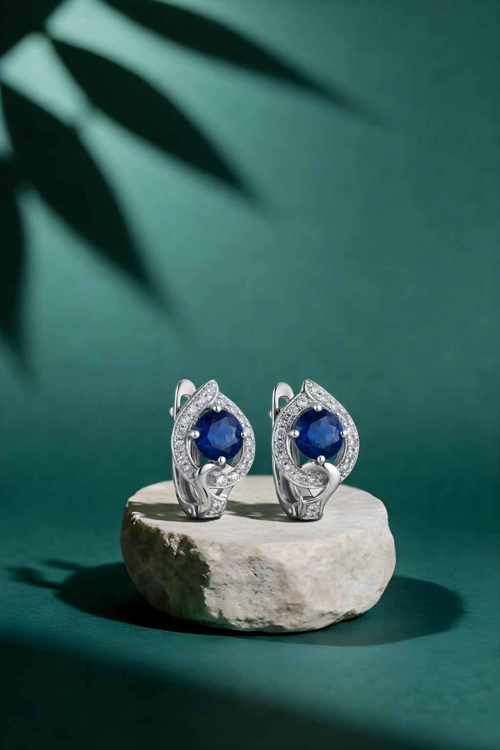 Midnight Blue Halo Earrings