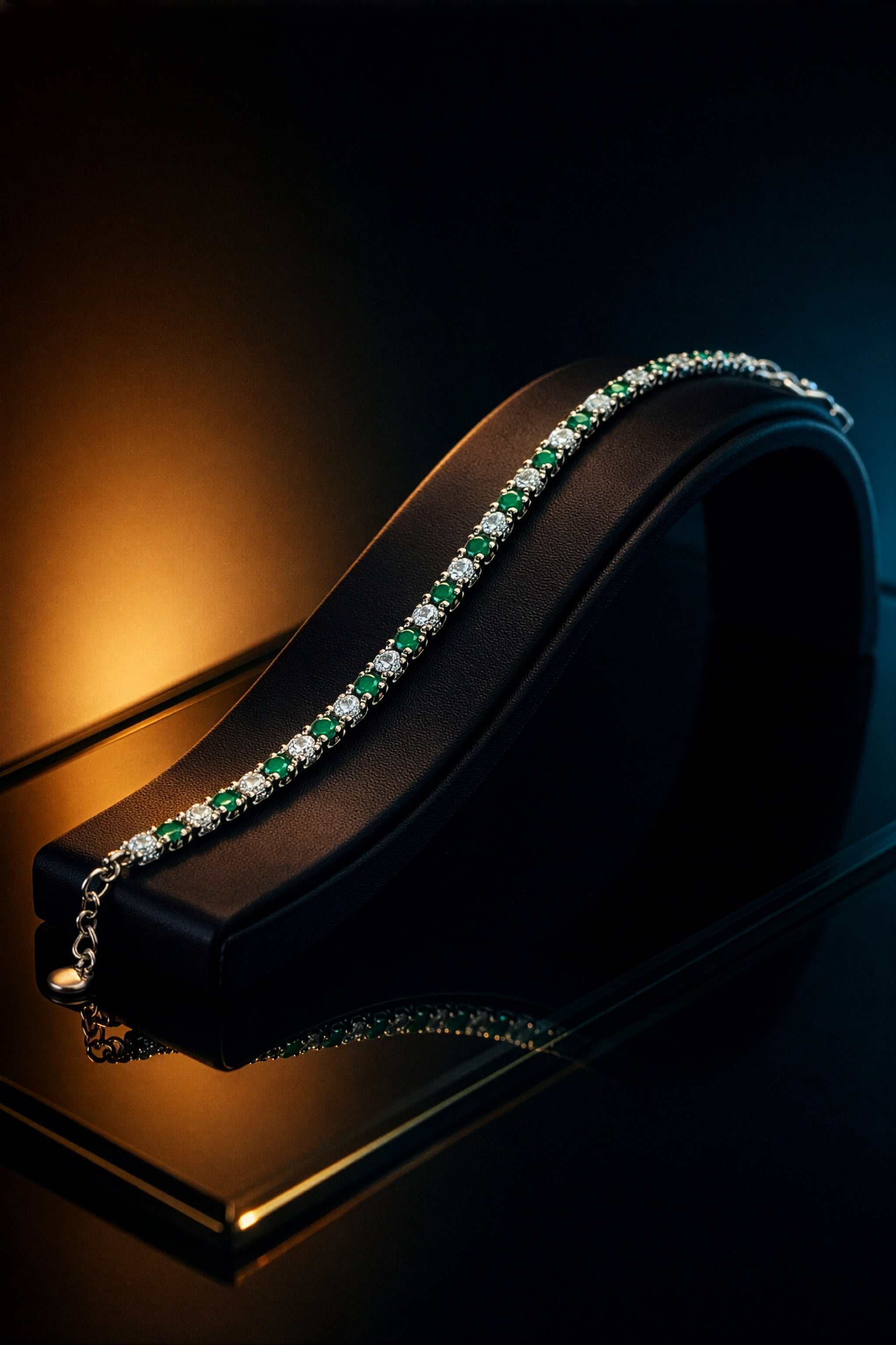 Emerald Glow Tennis Bracelet
