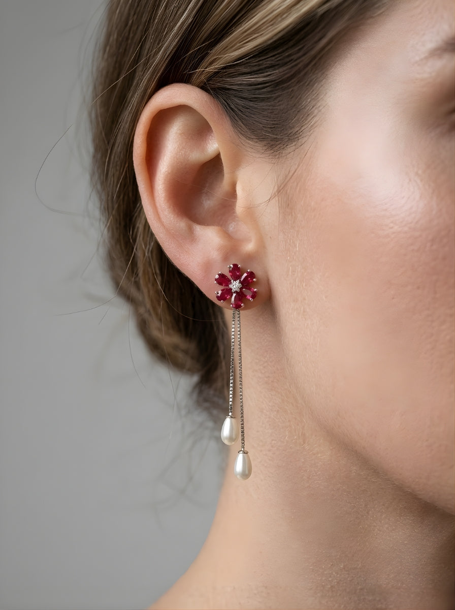 Blossom Pearl Drop Earrings