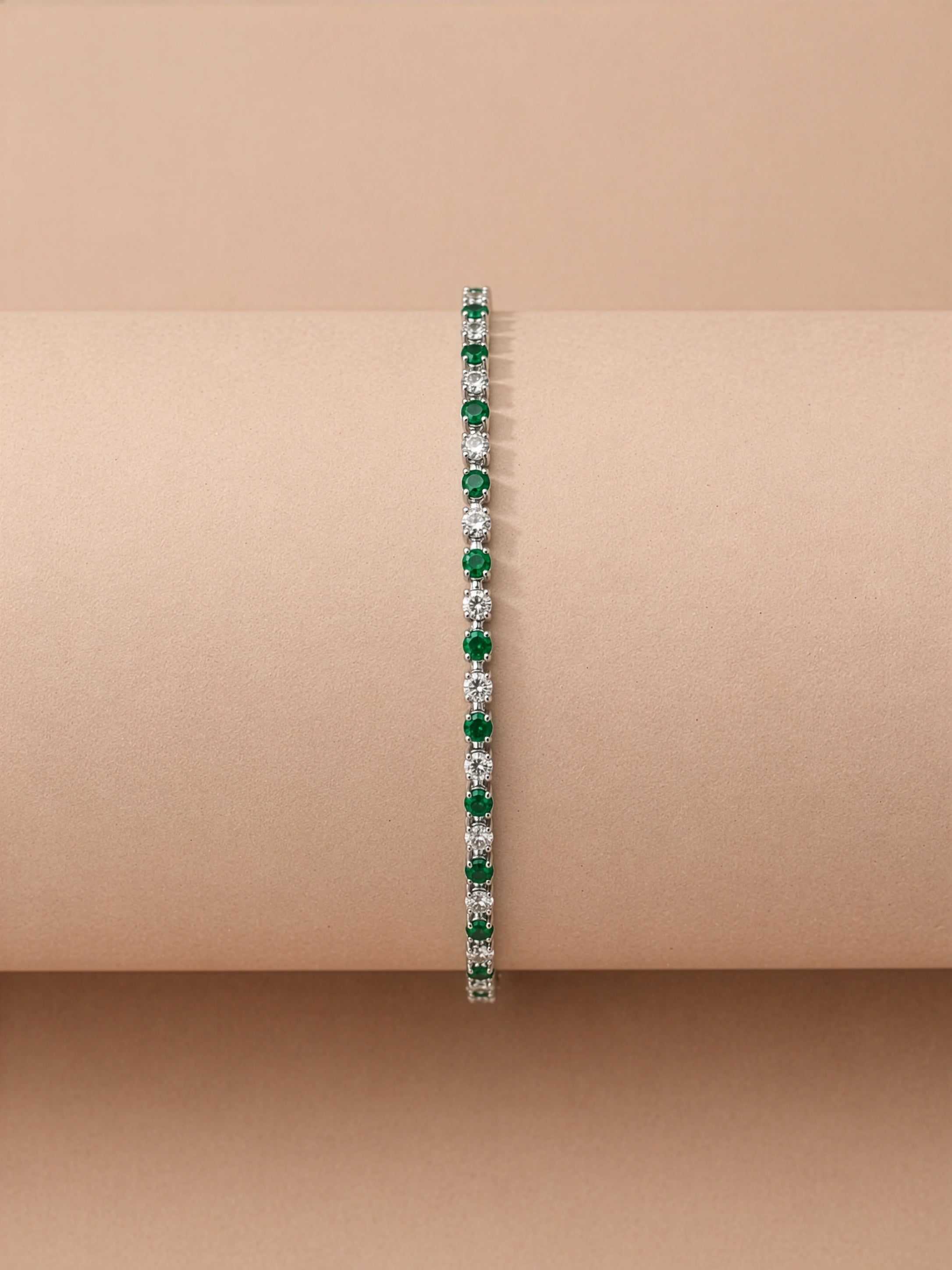 Emerald Glow Tennis Bracelet